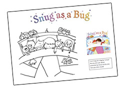 Snug as a Bug colouring sheet